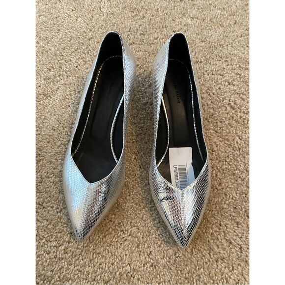 ISABEL MARANT Poomi Metallic Pumps In Silver, Size EU 40 / US 9, MSRP $556 - Picture 2 of 10
